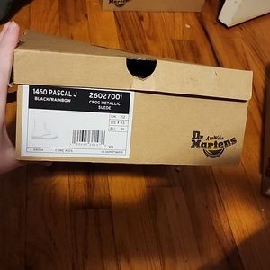 BARELY WORN CROC RAINBOW METALLIC DR.MARTEN BOOTS